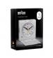 Braun BC05W Vitange Travel Analogue Alarm Clock with Snooze and Light - White