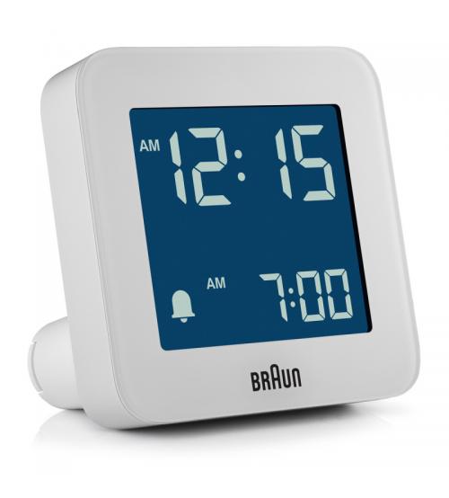 Braun BC09W Digital Alarm Clock with Snooze - White