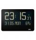 Braun BC14B Digital Wall Clock with Indoor Temperature, Large Reverse LCD Display - Black