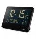 Braun BC14B Digital Wall Clock with Indoor Temperature, Large Reverse LCD Display - Black