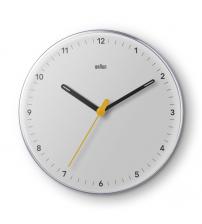 Braun BC26W Classic Analogue Wall Clock with Silent Sweep Movement - White