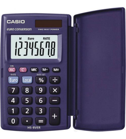 Casio HS8VER-WK Pocket Calculator 8 Digit Display