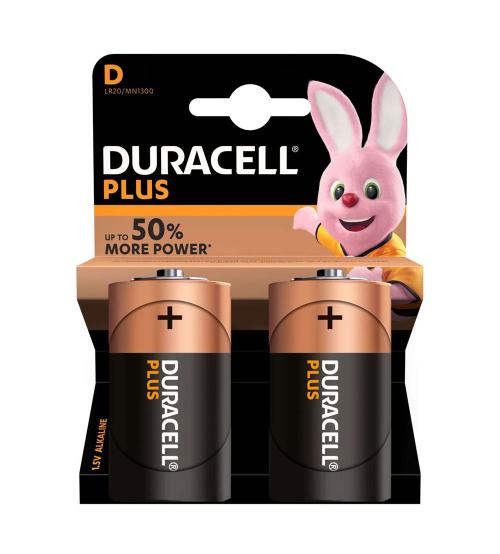 Duracell MN1300PLUS-B2 Duracell Plus Alkaline Battery D Size