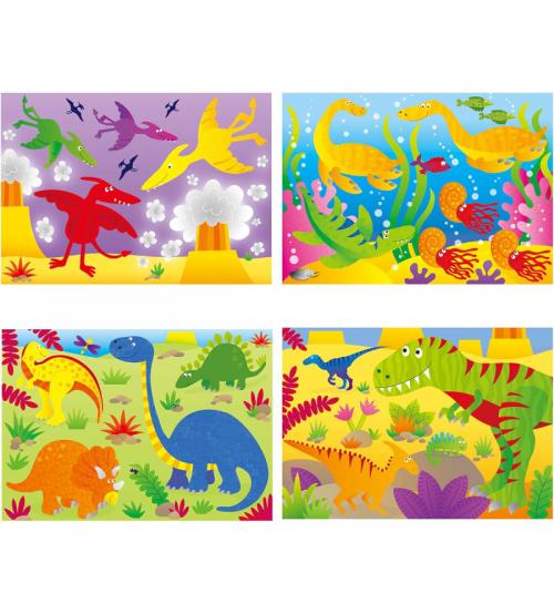 Galt 1004735 4 in 1 Puzzle Box Dinosaurs