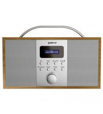 Groov-e GVDR08WD Boston Wooden Stereo DAB/FM Digital Radio with Bluetooth