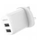 Groov-e GVMA103WE Dual USB-A 12W Wall Charger - White