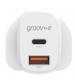 Groov-e GVMA105WE USB-C & USB-A 20W Wall Charger with Power Delivery - White