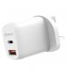 Groov-e GVMA105WE USB-C & USB-A 20W Wall Charger with Power Delivery - White