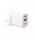 Groov-e GVMA113WE USB-C & USB-A Mains Charger 20W with Worldwide Travel Adaptors - White