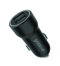 Groov-e GVMA121BK Dual USB-A Car Charger 15W - Black