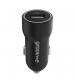 Groov-e GVMA126BK USB-A Car Charger 12W with Lightning Cable 1M - Black