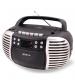 Groov-e GVPS813BK Retro Boombox Portable CD & Cassette Player with Radio - Black