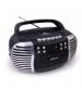 Groov-e GVPS813BK Retro Boombox Portable CD & Cassette Player with Radio - Black