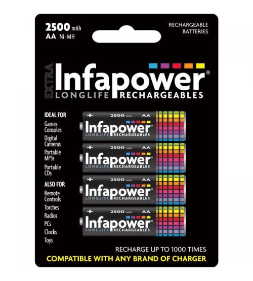 Infapower B004 Rechargeable AA Ni-MH Batteries 2500mAh - 4 Pack