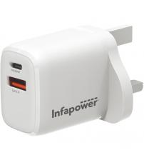 Infapower P061 20W Dual Port USB & Type-C Power Delivery Charger