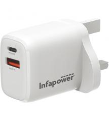 Infapower P061 20W Dual Port USB & Type-C Power Delivery Charger