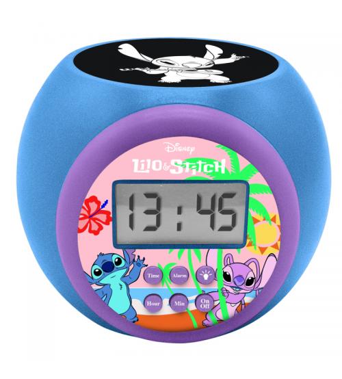 Lexibook RL977D Disney Stitch Childrens Projector Clock with Timer