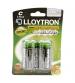 Lloytron B016 Rechargeable C Ni-MH Batteries 3000mAh - 2 Pack