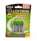 Lloytron B014 Rechargeable Accupower AAA Ni-MH Batteries 550mAh - 4 Pack