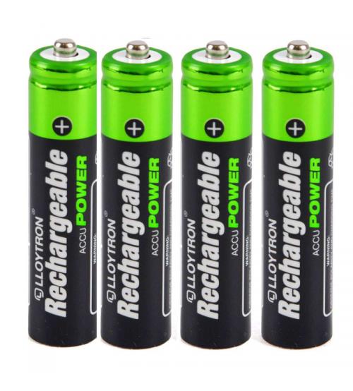 Lloytron B014 Rechargeable Accupower AAA Ni-MH Batteries 550mAh - 4 Pack