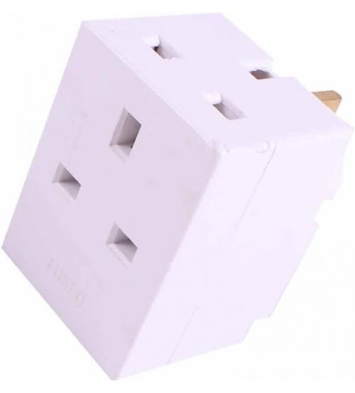 Omega 21101 2-Way Adaptor - White