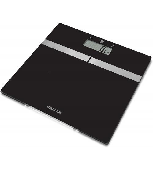 Salter 9198AR BK3R Glass Analyser Bathroom Scale - Black