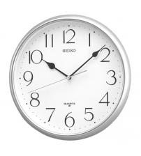 Seiko QXA001S Quartz Wall Clock with Arabic Numerals - Silver