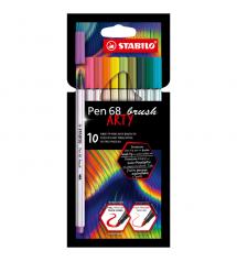 Stabilo 568/10-21-20 Arty Pen 68 Brush Premium Fibre-Tip Pen with Brush Tip 10pk