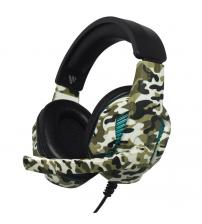 Vybe VYCH03 Camo Wired Gaming Headset with LED Lights - Jungle Green