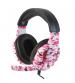 Vybe VYCH05 Camo Wired Gaming Headset with LED Lights - Diva Pink