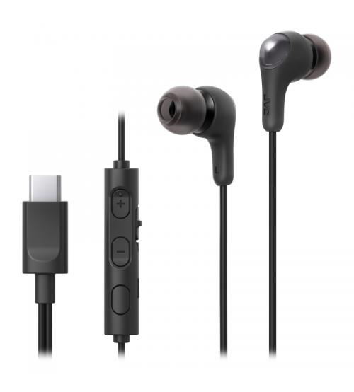 JVC HAFR9UC Gumy Connect Earphones with USB-C Connector - Black